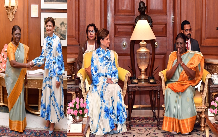 Vice President of Dominican Republic, H.E. Raquel Peña Rodríguez called on President  Droupadi Murmu at Rashtrapati Bhavan