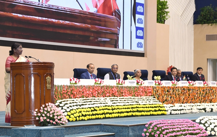 President Droupadi Murmu addresses 55th Foundation Day function of Institute of Company Secretaries of India in New Delhi