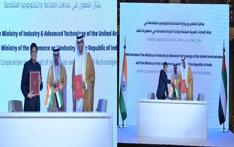 India and UAE Sign MoU to Boost Investment and Collaboration in Industry and Advanced Technologies