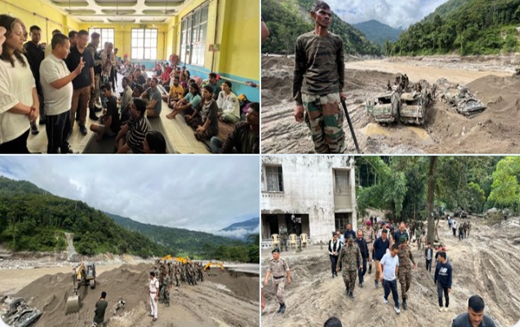 CM PS Tamang visits affected regions following Glacial Lake Outburst Flood, to assess the extent of damage