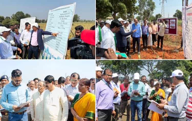 Inter-ministerial team visit drought-hit taluks of Karnataka; also interacts with farmers