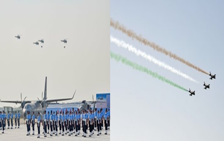 Air display held over Sangam area in Prayagraj to showcase country's capabilities on Air Force Day