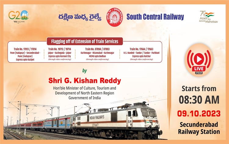 South-Central Railway approves extension of 4 more trains to benefit passengers in respective areas