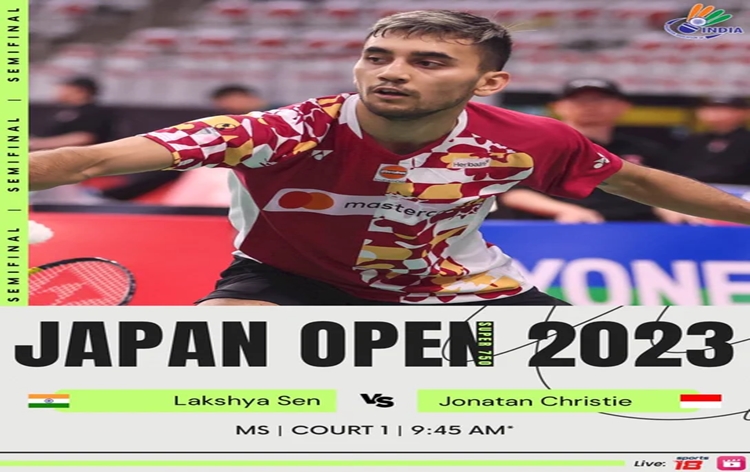 Badminton: Lakshya Sen to take on Jonatan Christie of Indonesia in Japan Open semifinal in Tokyo