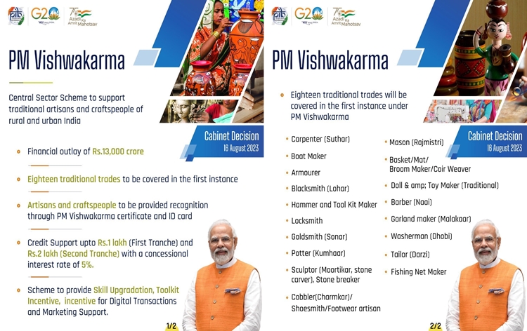 Various dignitaries from different walks of life welcome Vishwakarma Yojana announced by PM Modi for artisans of country