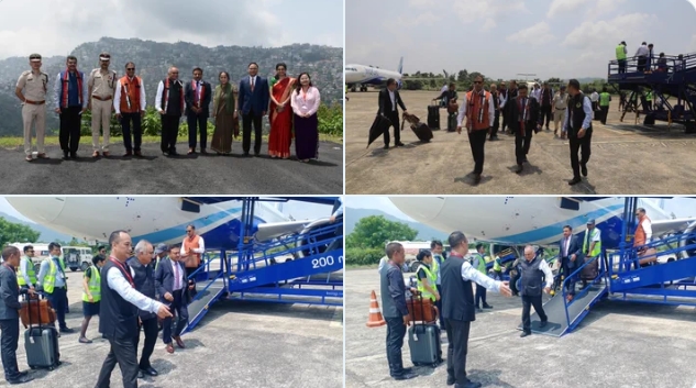 Mizoram: 18-member strong team of ECI led by Chief Election Commissioner Rajiv Kumar arrives in Aizawl for a 3-day visit