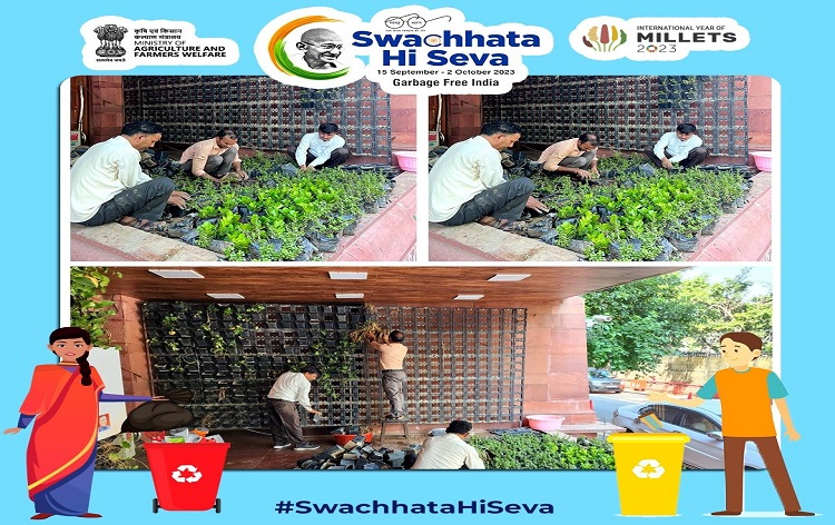 कृषि और किसान कल्याण मंत्रालय ने स्वच्छता ही सेवा अभियान के अंतर्गत विभिन्न कार्यक्रम शुरू किए