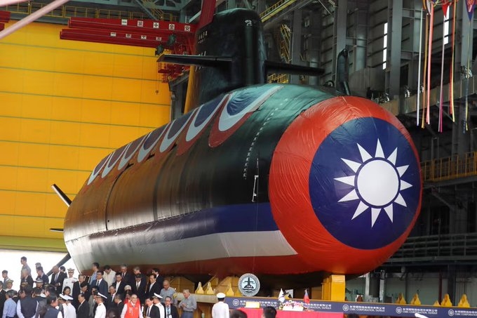 Taiwan unveils first domestically developed submarine