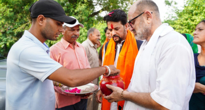 केंद्रीय मंत्री अनुराग सिंह ठाकुर ने 'मेरी माटी, मेरा देश' कार्यक्रम के तहत हरोली और गगरेट विधानसभाओं के कार्यक्रमों में लिया भाग