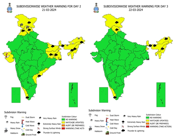 IMD forecasts rainfall with thunderstorm activity over Northeast India