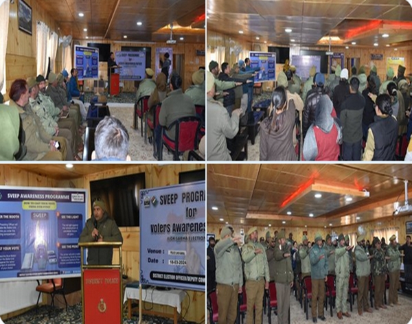 SVEEP Team Kargil organizes comprehensive Voters Awareness Forum at District Police Line Kargil