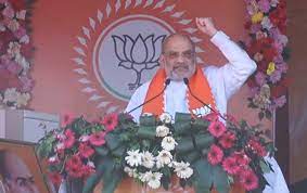 Home Minister Amit Shah addresses public meeting in Paliganj in Patna