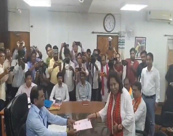 BJP nominee Kriti Singh Debbarma files nomination from Tripura East parliamentary constituency