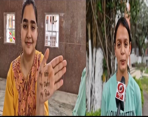 Young Girls in Reasi Promote Voter Participation with ‘My Vote My Pride’ Mehndi Drive