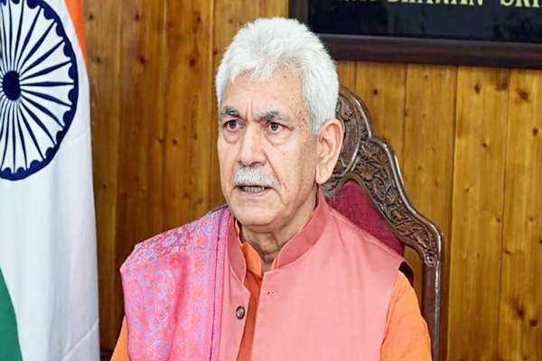 LG Manoj Sinha meets young innovator Master Karman Singh at Raj Bhawan Jammu