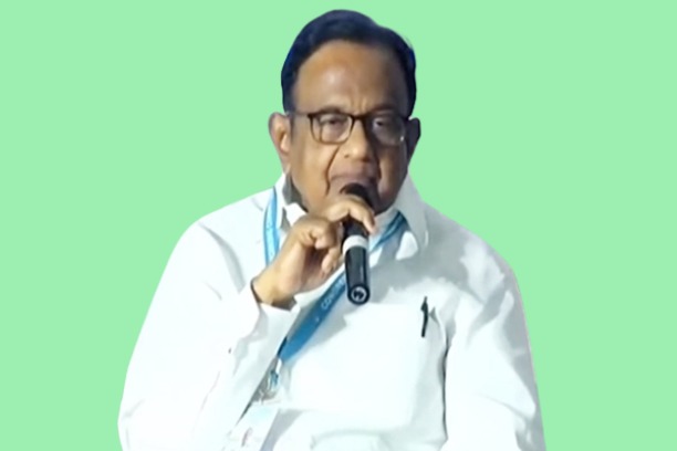 P Chidambaram addresses press conference in Thiruvananthapuram