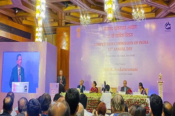 Attorney General of India addresses gathering at 15th Foundation Day event of Competition Commission of India