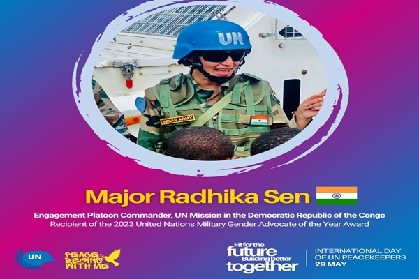 Indian Army Major Radhika Sen selected to receive 2023 Military Gender Advocate of Year Award