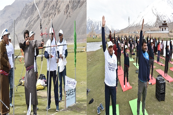 Voter Engagement Soars in Ladakh with unique yoga and archery initiatives