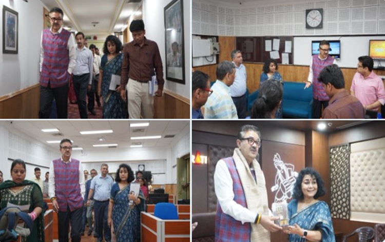 Prasar Bharati Chairman Navneet Sehgal Visits Akashvani Headquarters, Emphasizes Improvements for Quality Content