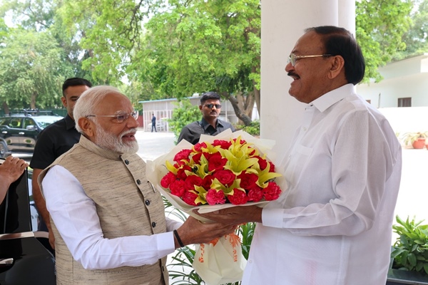 PM Modi Meets Former Vice President Venkaiah Naidu in New Delhi