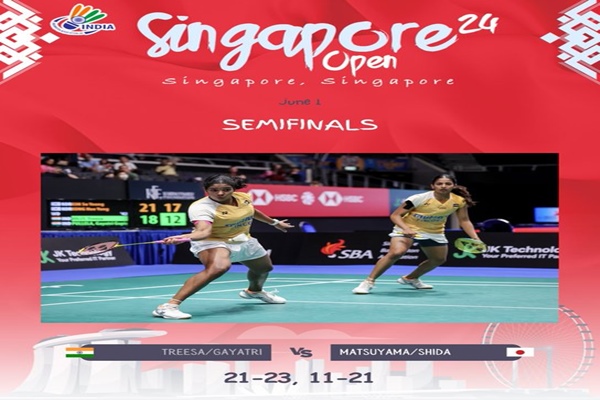 Indian pair of Treesa Jolly and Gayatri Gopichand crash out of Singapore Open