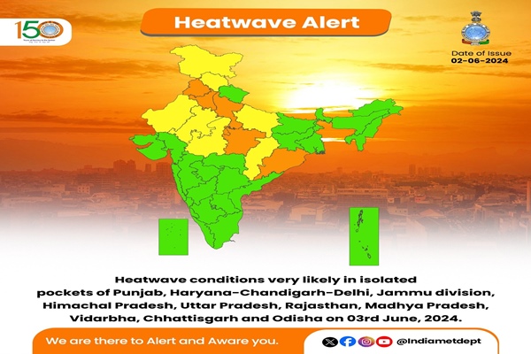 IMD forecasts heat wave conditions to persist with reduced intensity over Northwest, Central, & East India