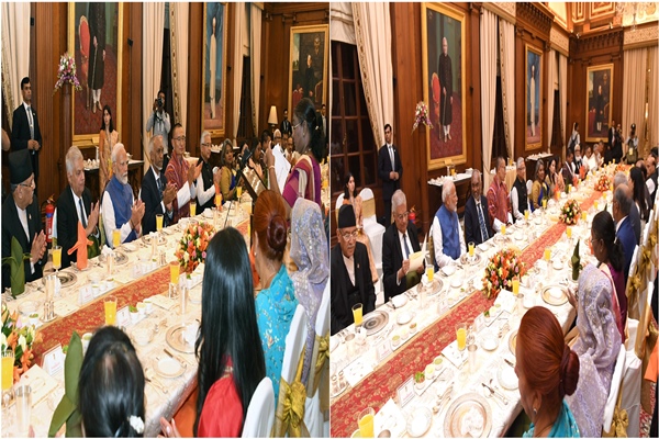 Prez Murmu hosts banquet in honour of leaders of neighbouring countries at Rashtrapati