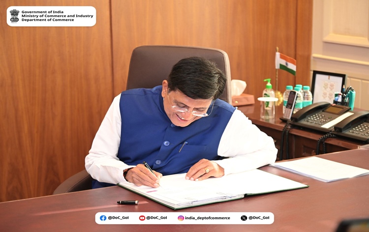 Union Minister for Commerce and Industry Piyush Goyal holds review meeting with senior officers from both departments after assuming charge of Ministry