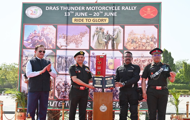 Dras Thunder Motorcycle Rally flagged off from Delhi to Kargil War Memorial