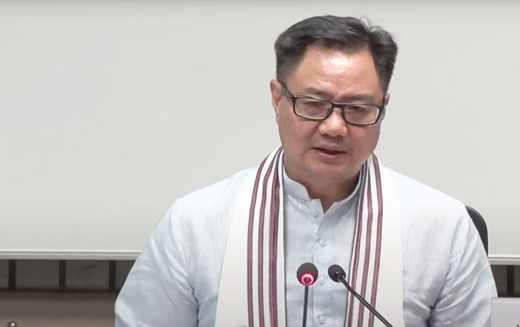 Parliamentary Affairs Minister Kiren Rijiju criticises Opposition’s conduct during speech of PM Modi in both Houses of Parliament