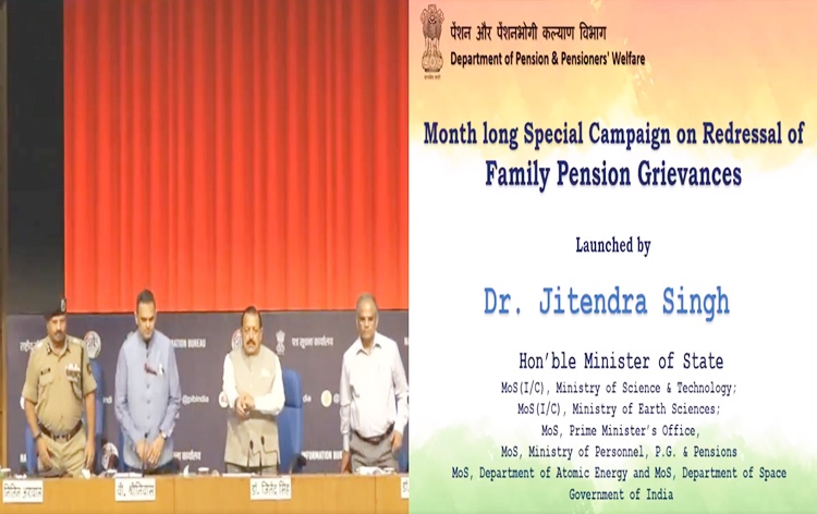 Union Minister Dr Jitendra Singh launches special campaign for  redressal of family pensioners’ grievances