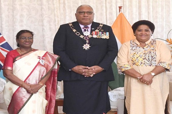 President Droupadi Murmu conferred highest honour – Companion of the Order of Fiji in capital Suva