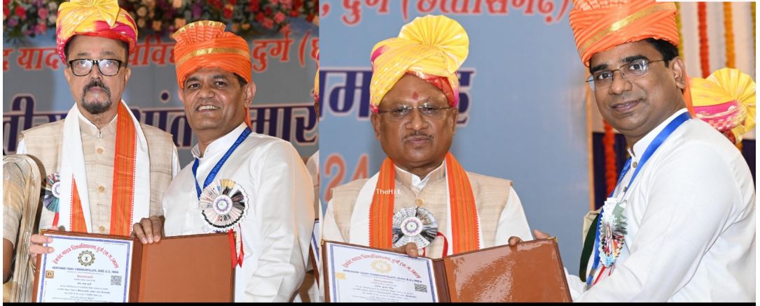 प्रदेश के 2 आईपीएस अधिकारियों को दुर्ग स्थित हेमचंद यादव विश्वविद्यालय ने डॉक्टरेट की उपाधि दी