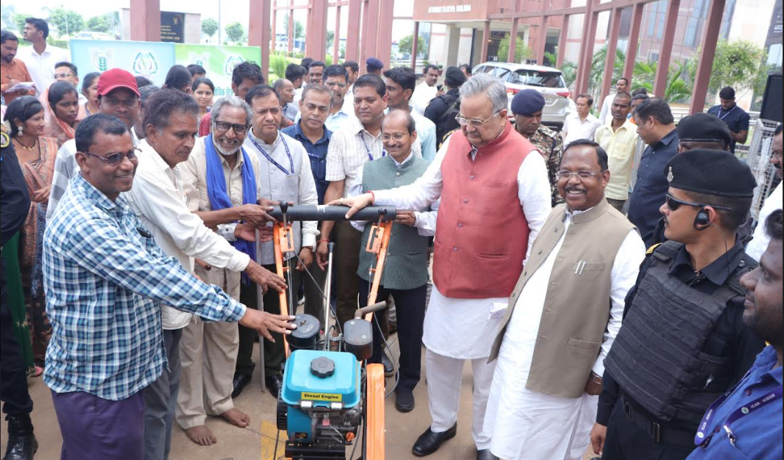 छत्तीसगढ़ के भारतीय कृषि अनुसंधान परिषद द्वारा लाभार्थी किसान सम्मेलन का किया गया आयोजन