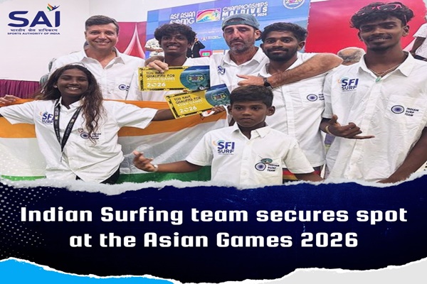 Indian Surfing Team confirms spot at the Asian Games 2026 for the first time in history