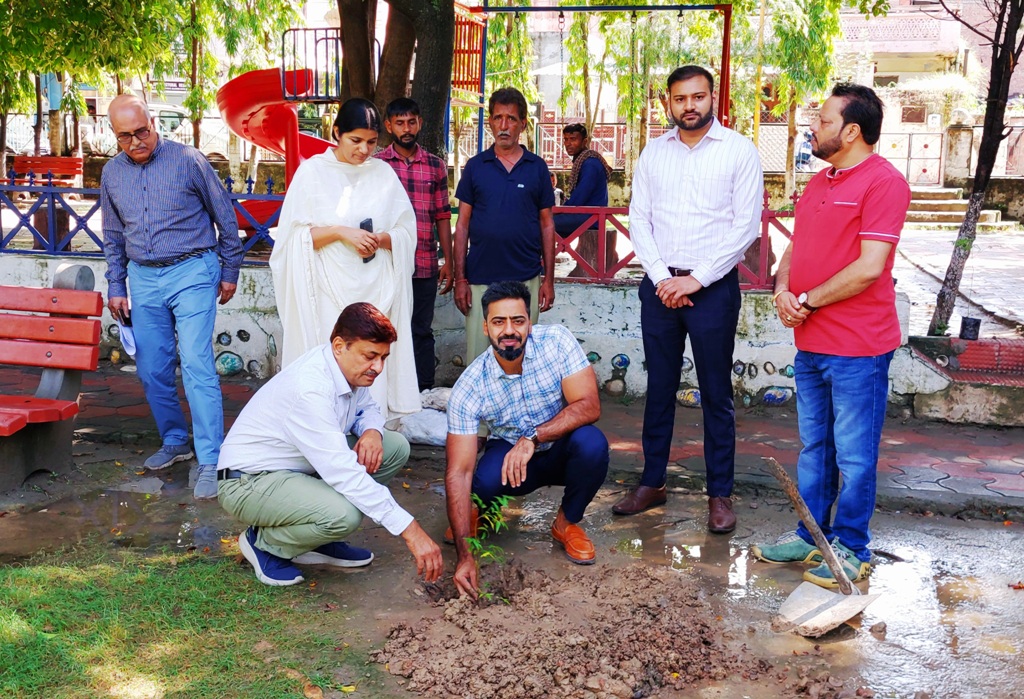 उपायुक्त ने ऊना के एमसी पार्क में लगाए हर्बल पौधे