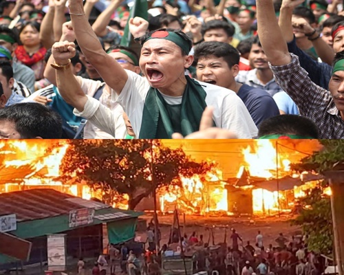 Ethnic clashes between Chakma and Bengali residents in Bangladesh