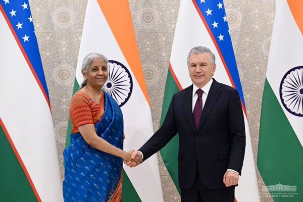 FM Sitharaman calls on Uzbekistan President on sidelines of 9th Annual Meeting of Board of Governors of AIIB