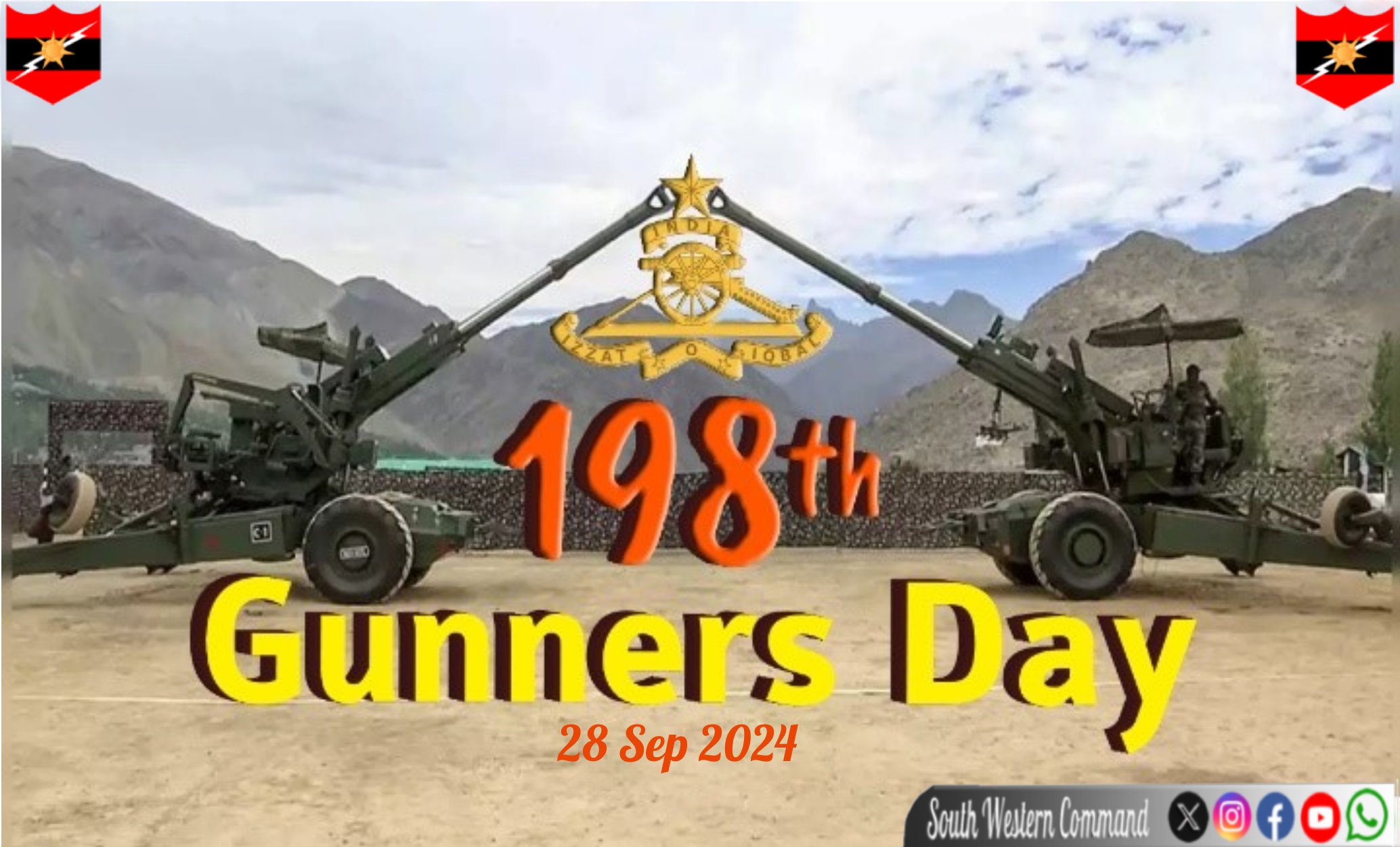 Indian Army celebrating 198th Gunners Day today