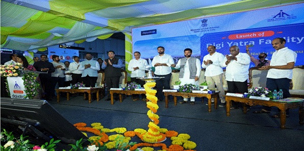 किंजरापु राममोहन नायडु ने विशाखापट्नम अंतर्राष्ट्रीय हवाई अड्डे पर नौ हवाई अड्डों के लिए डीजी यात्रा सुविधा का वर्चुअल उद्घाटन किया
