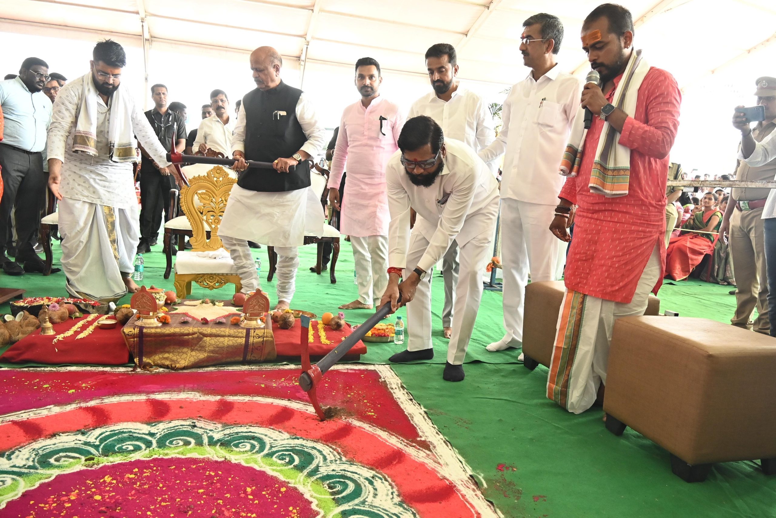 टेंभू विस्तारीत प्रकल्पातल्या सांगली जिल्ह्यातल्या तीन घटक कामांचं मुख्यमंत्र्यांच्या हस्ते भूमीपूजन