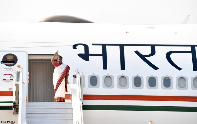 राष्ट्रपती द्रौपदी मुर्मू आफ्रिकन राष्ट्रातील दौरा आटपून मायदेशी रवाना