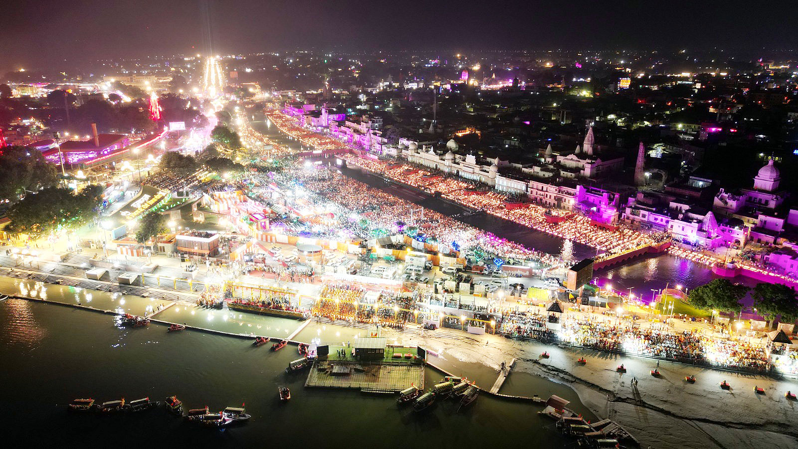 Ayodhya sets Guinness World Record with 25 lakh diyas lit and 1,121 Vedacharyas performing aarti together