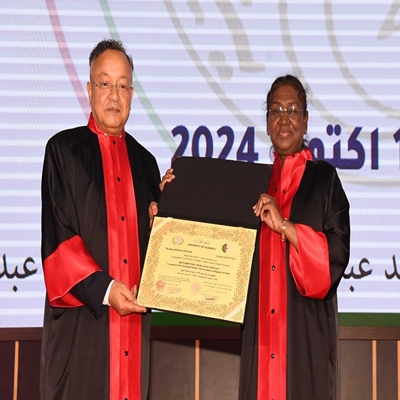 President  Murmu confers with Honorary Doctorate in Political Science during her visit to Algeria