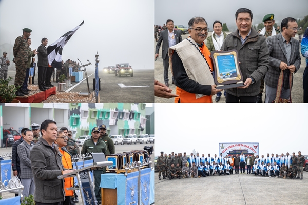 Arunachal Pradesh CM Pema Khandu Flags Off IAF Vayu Veer Vijeta Car Rally in Tawang