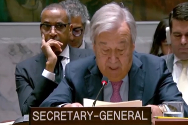 UN Secretary-General Guterres Condemns Iranian Strikes on Israel