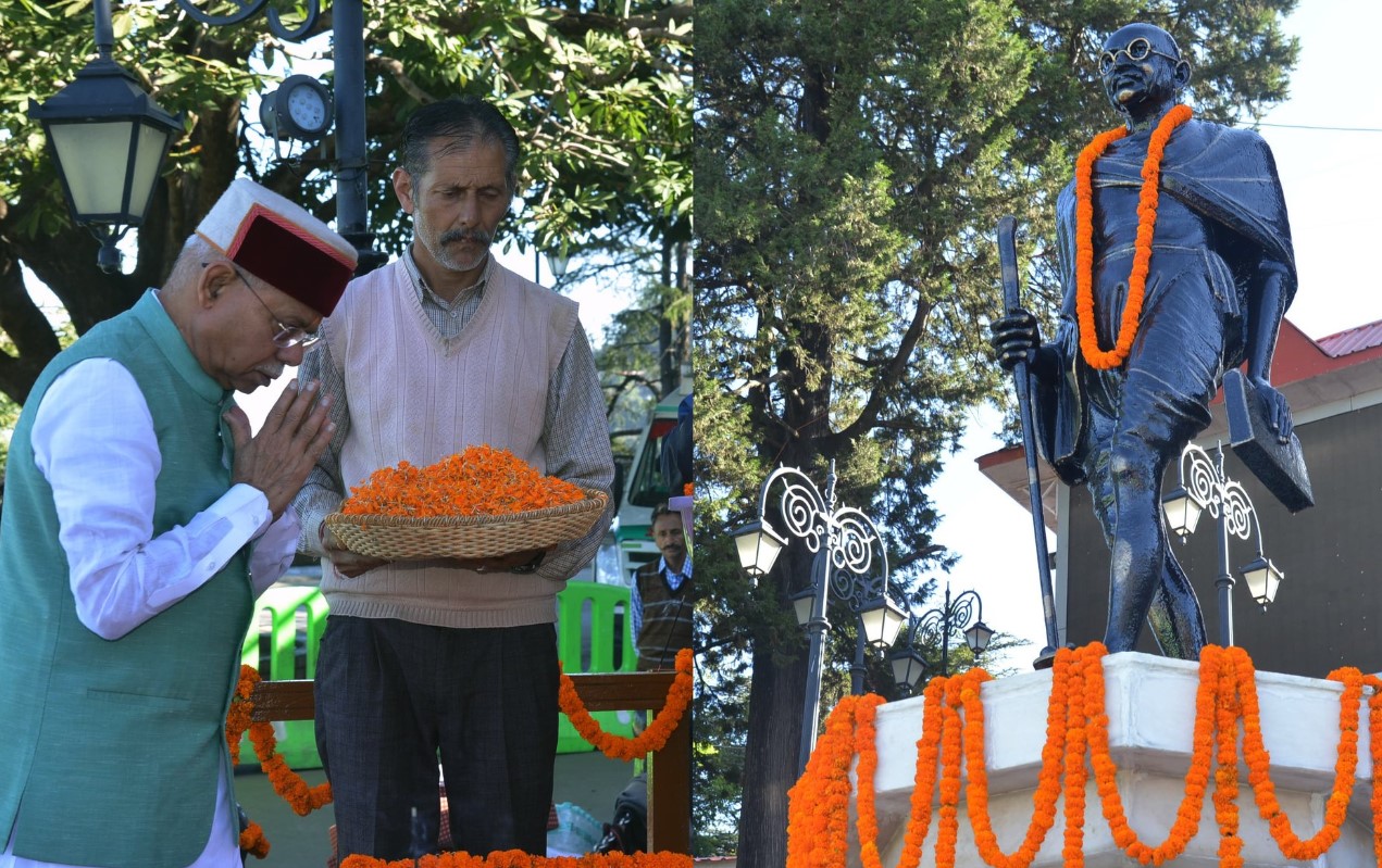राज्यपाल ने महात्मा गांधी और लाल बहादुर शास्त्री को अर्पित की श्रद्धांजलि