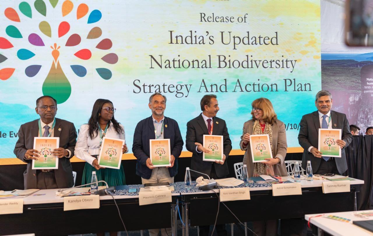 MoS for Environment Kirti Vardhan Singh launches India’s updated NBSAP at COP 16 meeting