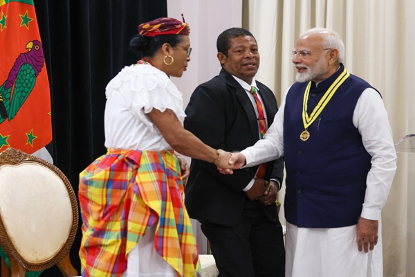 Dominica confers its highest national honour upon Prime Minister Modi